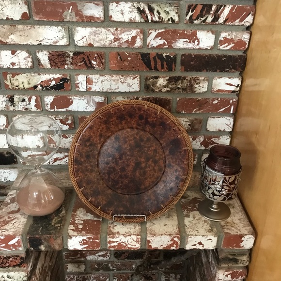 Pier 1 Faux Leather Decorative Plate - Picture 2 of 7